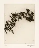 Eduardo Chillida, Vers l’est, 1966, Etching on chine collé on BFK wove paper