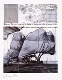 Wrapped Trees by Christo und Jeanne-Claude, Circa 1998, Colour offset print, sold Sep 2025