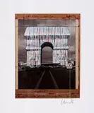 L'Arc de Triomphe by Christo und Jeanne-Claude, 2020, Colour offset lithograph in original acrylic frame, sold Sep 2025