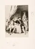 Eugène Delacroix, Weislingen Prisonnier de Goetz, 1836-1843, Lithograph on chine collé, on wove paper