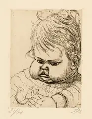 Nelly I by Otto Dix, 1923/1924, Etching on copperplate paper, sold Sep 2025