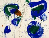 Sam Francis, Hurrah for the Red, White and Blue. Variant II, 1961, Colour lithograph on wove paper