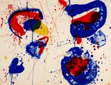 Sam Francis, Hurrah for the Red, White and Blue, 1961, Farbige Lithographie