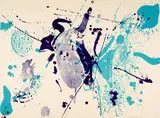 Sam Francis, Blue-Violet, 1963, Colour lithograph on BFK Rives wove paper with watermark