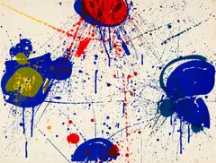 The Upper Red by Sam Francis, 1963, Farblithografie auf BFK RIVES (Wasserzeichen), sold Sep 2025
