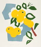Ferdinand Gehr, Äpfel, 1964, Colour woodcut on BFK Rives wove paper with watermark
