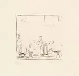 Alberto Giacometti, Bouteilles dans l’atelier I, 1956, Etching on BFK Rives wove paper with watermark