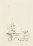 Alberto Giacometti, Chandelier devant le miroir II, 1957/1958, Etching on BFK Rives wove paper with watermark