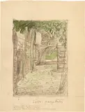Giovanni Giacometti, Sotto i pergolati, 1907, Watercolour over pencil on strong wove paper