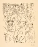 George Grosz, Vollkommene Menschen, 1920, Lithograph on imitation Japan paper
