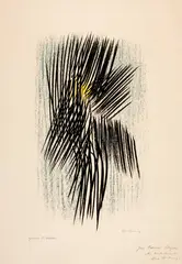 L 22 by Hans Hartung, 1957, Colour lithograph on BFK Rives wove paper with watermark, sold Sep 2025