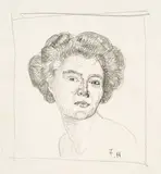 Ferdinand Hodler, Studie zu Mme Louis-Amédée Baudit, Circa 1912, Pencil drawing on wove paper