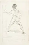 Ferdinand Hodler, Studie zu "Le sentiment national suisse", 1913, Pencil on wove paper
