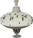 Robert Indermaur, Der kleine Planet, 1996, Oil on tin spinning top