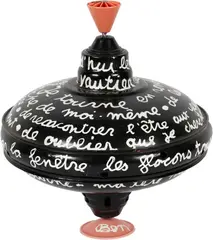 Ben Vautier, Ohne Titel (Il neige sur Berne), 1996, Synthetic resin on tin spinning top
