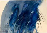 Rolf Iseli, Regenmänner, 1980, Watercolour and pencil on watercolour paper