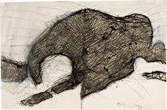 Rolf Iseli, Ohne Titel, 1966, Indian ink, pencil and opaque white on wove paper