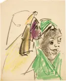 Ernst Ludwig Kirchner, Zwei Nordafrikanerinnen, 1909/1910, Pastel on wove paper
