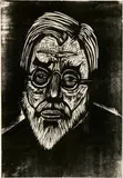 Ernst Ludwig Kirchner, Kopf Jakob Bosshart, 1921, Woodcut