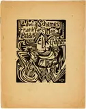 Ernst Ludwig Kirchner, Sammelnummer von 3 Ausstellungskatalogen, Kunstsalon/Kunsthandlung Ludwig Schames Frankfurt am Main, 1916, 1919, 1925, 1. Original brochure with original woodcuts on front and back on wove paper