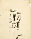 Ernst Ludwig Kirchner, Tänzerin, 1931/1932, Lithograph on thin wove paper with watermark "CRYSTALLINE"