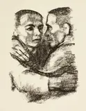 Käthe Kollwitz, Verbrüderung. - Verbrüderung. - Verbrüderung, 1924, 3 Chalk lithographs, each on wove paper
