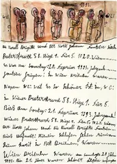 Johann Korec, Die Kurull Brigitte und der Korec Johann, 1993, Gouache and Indian ink