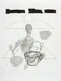 Mark Manders, Figur, 1999, Pencil and felt-tip pen on wove paper