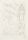 Henri Matisse, Nu au miroir marocain, 1929, Etching on chine collé on strong Rives wove paper with watermark