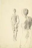 Otto Meyer-Amden, Entkleidung, Studie für zwei Figuren