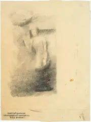 Otto Meyer-Amden, Entkleidung, 1918-1922, Pencil on translucent paper