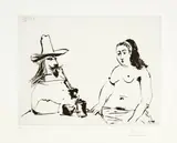Pablo Picasso, Matin: Pipe, femme et chocolat, Mougins, 26 September 1968, Aquatint