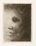 Markus Raetz, Profil III, 1982, Drypoint on wove paper