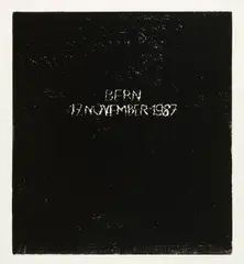 Markus Raetz, Zaffaraya-Blatt, 1987, Woodcut (white-line cut with drypoint on plywood)