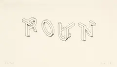 Markus Raetz, Croisement - Kreuzung, 1997, Etching on wove paper
