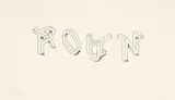 Markus Raetz, Croisement - Kreuzung, 1997, Etching on wove paper