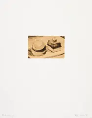 Markus Raetz, Ohne Titel, 2007, Heliogravure in black and bistre on chine collé on wove paper