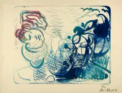 Dieter Roth, o.T. - Blumen aus Langenthal. - Porzellanstein I, 1991, 1986, 3 Lithographs, 2 of them in colour. All on sturdy laid paper, each with watermark "RICHARD DE BAS"