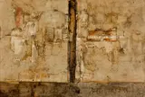 Teresa Rudowicz, Ohne Titel, 1959, Oil and collage on cardboard, laid down on canvas