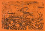 Henri Rousseau, La Guerre - Les horreurs de la guerre, 1894, Transfer lithograph after a pen drawing on vermilion wove paper