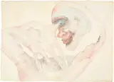 Klaudia Schifferle, Ohne Titel (Gesicht/Figur), 1996, Watercolour on watercolour paper