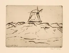Dangaster Mühle by Karl Schmidt-Rottluff, 1907, Etching on heavy wove paper, sold Sep 2025