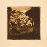 Armand Seguin, Le soir - La glaneuse, 1894, Etching and aquatint on laid paper