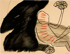 Dieter Seibt, Ohne Titel, 1983, Indian ink and gouache on heavy wove paper
