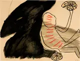 Dieter Seibt, Ohne Titel, 1983, Indian ink and gouache on heavy wove paper