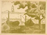 Paul Signac, Saint-Tropez I, 1894, Colour lithograph on wove paper, printed from the drawing stone in olive