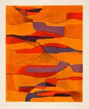 Gustave Singier, Collines, 1958, Colour lithograph on BFK Rives wove paper