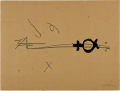 Ohne Titel by Antoni Tàpies, 1978, Lithograph and embossing on cardboard, sold Sep 2025