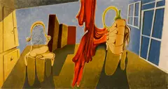 Otto Tschumi, Déménagement, 1950, Oil on hardboard