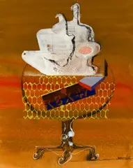 Otto Tschumi, La table ronde, 1955, Tempera and charcoal on sturdy, cream-coloured wove paper